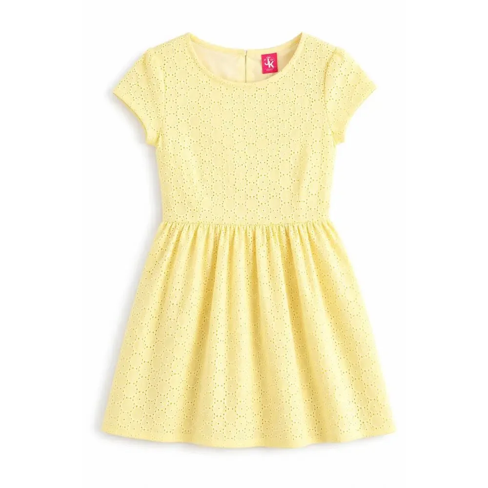 NWT JK Kids Yellow Fit and Flare Skater Twirl Dress